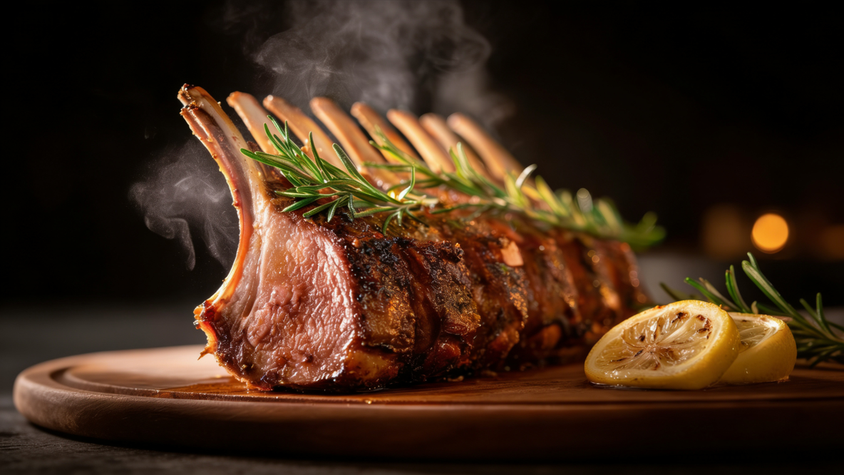 découper un carré d'agneau