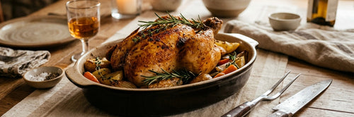 Couper un poulet rôti