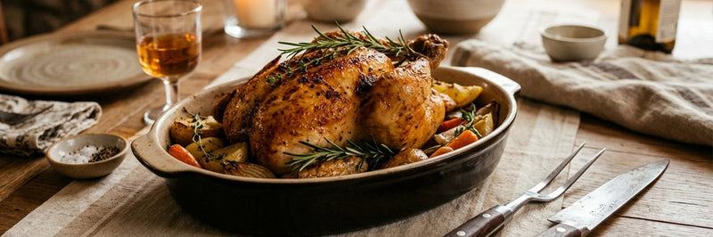 Couper un poulet rôti