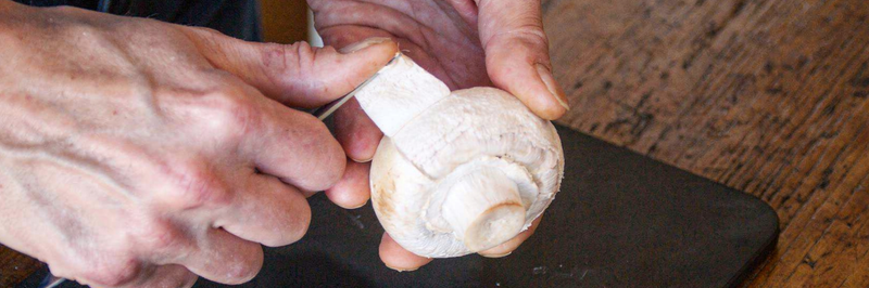 éplucher champignon