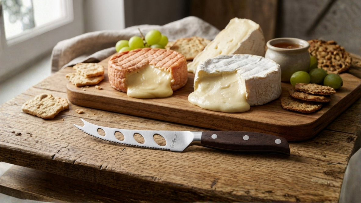 Comment utiliser un couteau à fromage à lame ajourée ?