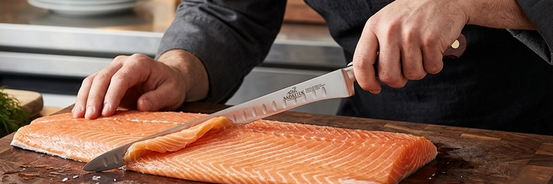 Comment utiliser un couteau à saumon ?