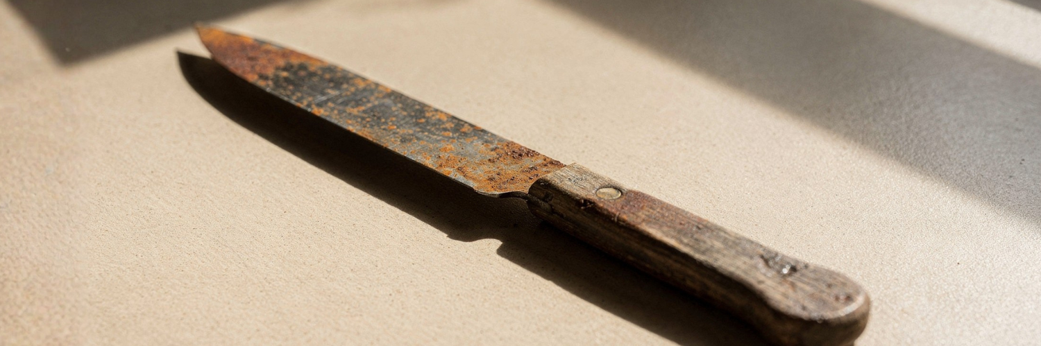 couteau rouillé = danger ?