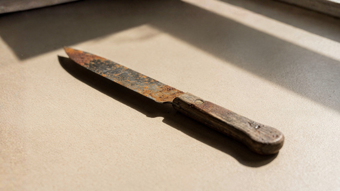 couteau rouillé = danger ?
