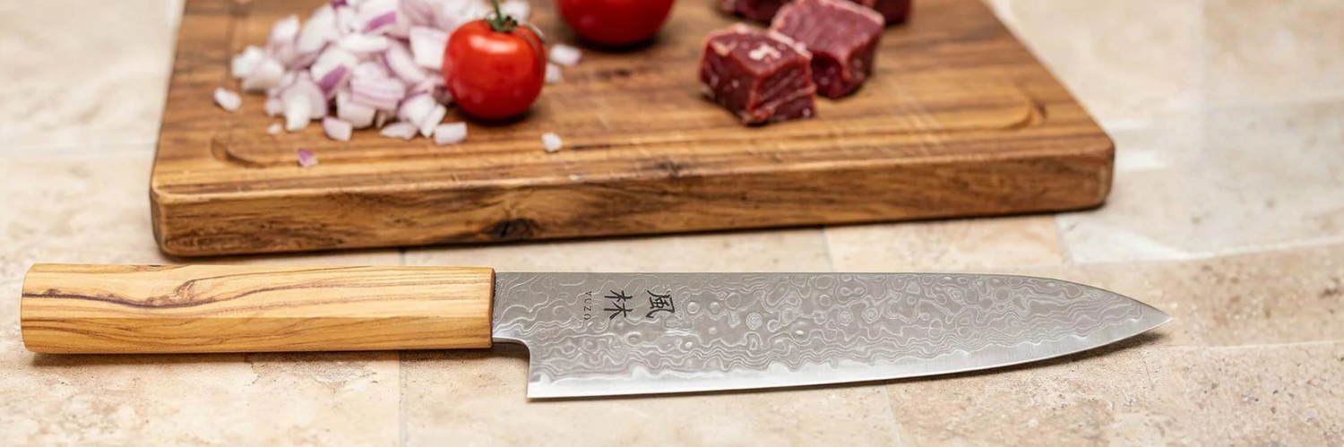 couteaux japonais Yuzo Hamono Ryuho lame damassée SG2