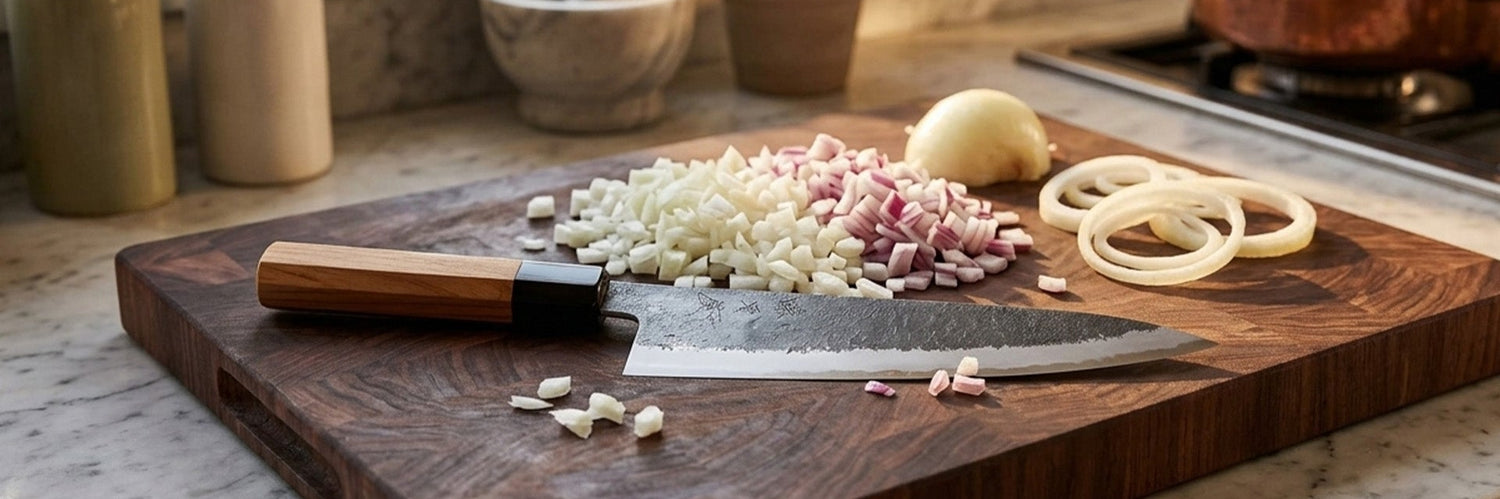 Couteau de chef japonais lame carbone