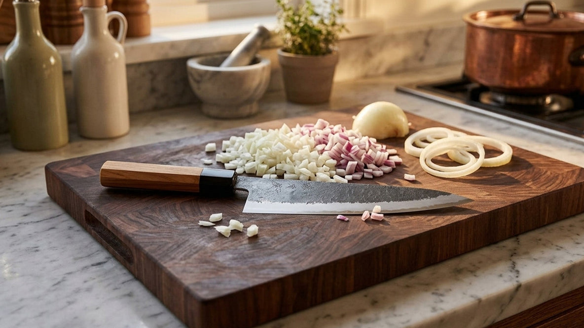 Couteau de chef japonais lame carbone