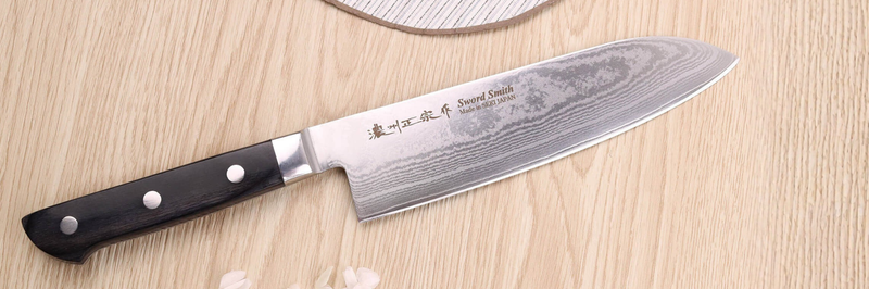couteaux japonais lame acier damassé prix abordable
