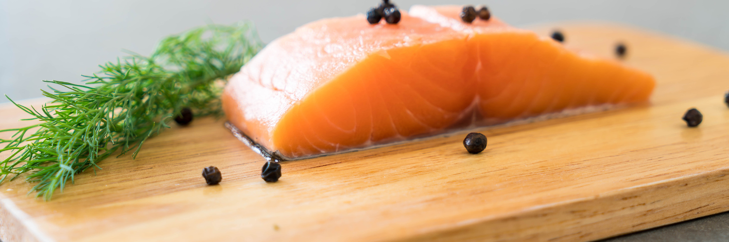 préparation d'un filet de saumon