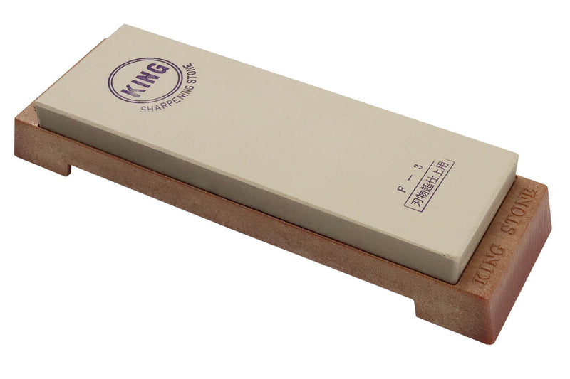 Pierre à aiguiser japonaise King F-3 Super Finish grains 4000 + socle - taille M
