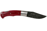 Couteau pliant Böker Boxer Damascus 111025DAM manche en micarta bordeaux 10,3cm