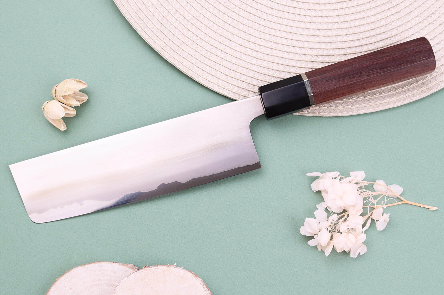 Couteau nakiri 16,5cm japonais artisanal Toshihiro Wakui Shirogami 2 San Maï poli