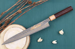 Couteau sujihiki 27cm japonais artisanal Takeshi Saji VG10 Gold