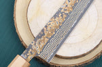 Couteau sujihiki 27cm japonais artisanal Takeshi Saji VG10 Gold