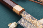 Couteau sujihiki 27cm japonais artisanal Takeshi Saji VG10 Gold