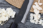 Couteau universel japonais artisanal Nao Yamamoto Damas AS brut de forge 15cm
