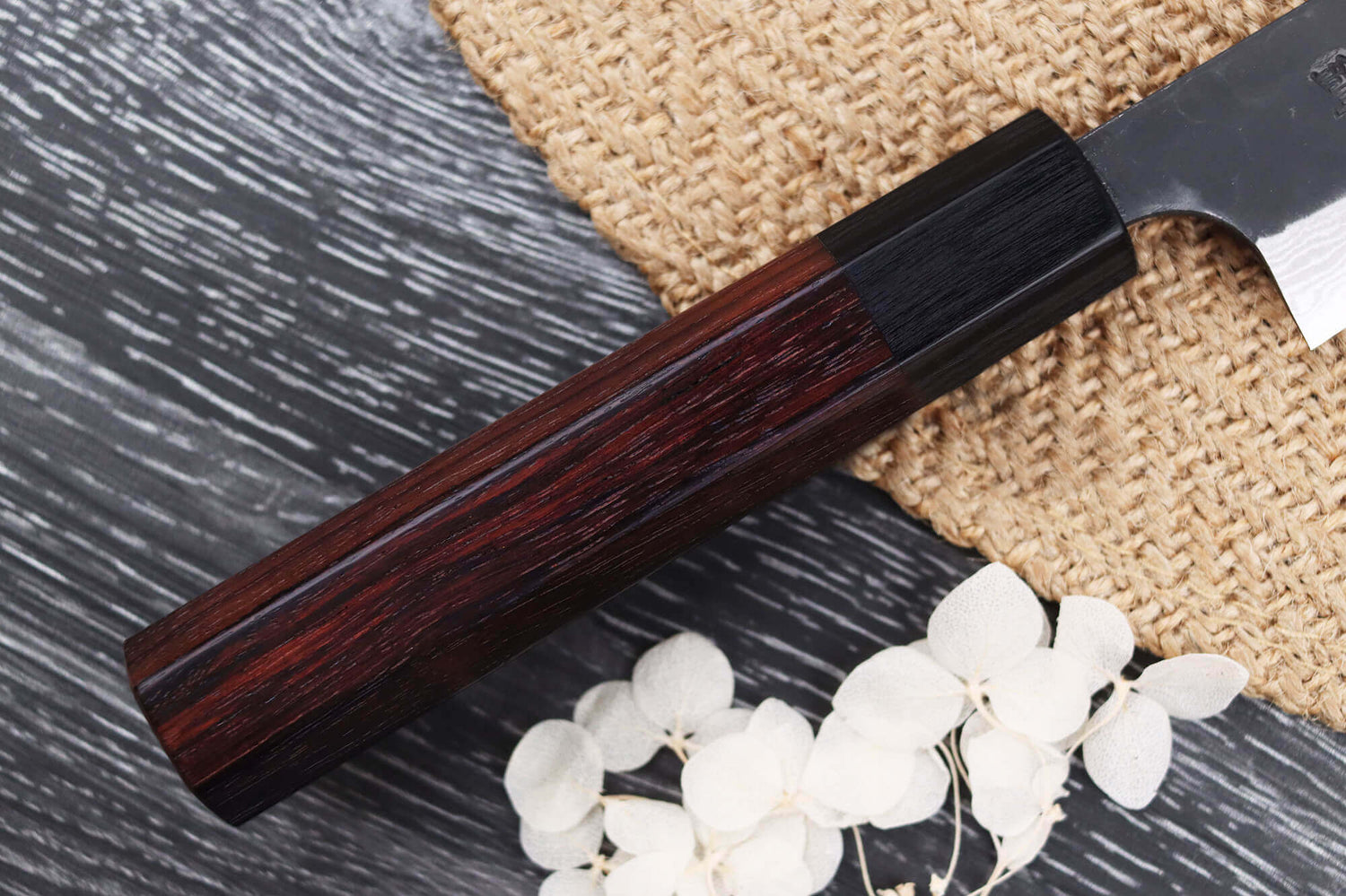 Couteau universel japonais artisanal Nao Yamamoto Damas AS brut de forge 15cm