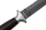 Couteau Böker MG-42 121506DAM lame damassée 13,5cm manche en bois de fer + étui en cuir