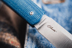 Couteau pliant Böker Coffin Denim 112944 manche en micarta bleu 10,7cm