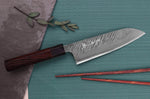 Couteau santoku japonais artisanal Yu Kurosaki Fujin 16,5cm SG2