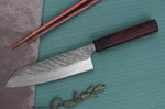 Couteau santoku japonais artisanal Yu Kurosaki Fujin 16,5cm SG2