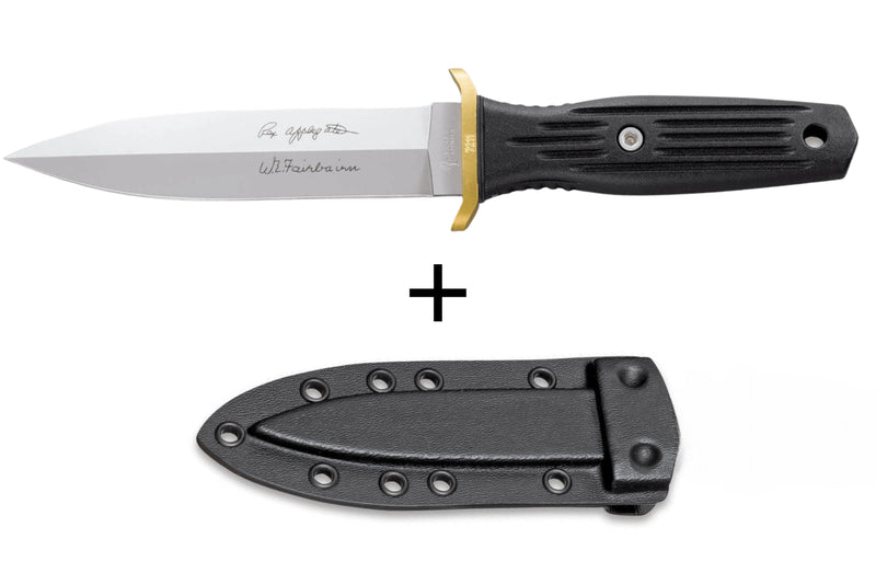 Couteau Böker Applegate Fairbairn Boot 120546 lame 12,3cm manche synthétique noir + étui en kydex