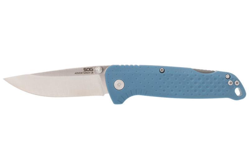 Couteau pliant SOG Adventurer LB Nordic SGADVBL manche nylon et fibres de verre bleu 10cm