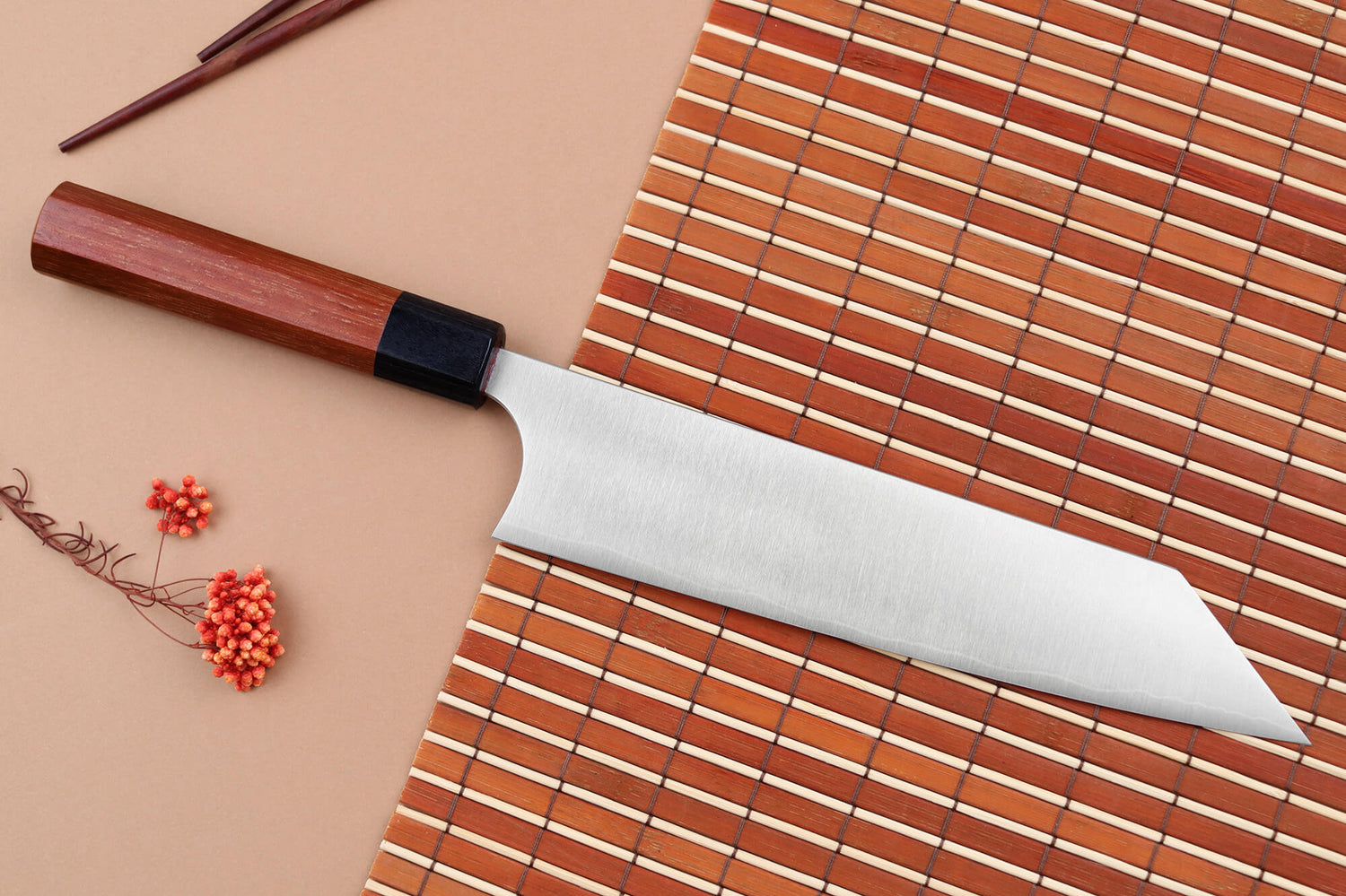 Couteau de chef kiritsuke japonais artisanal Shibata Koutetsu R2 21cm