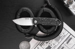 Couteau pliant Böker Sherman EDC 110665 manche en carbone noir 10,3cm