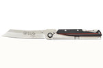 Couteau pliant LUG Higo LUSP3SHRB manche en acier et G10 noir et rouge 11cm