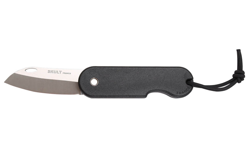 Couteau pliant Skult français éco-responsable manche noir 10cm