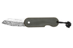 Couteau pliant Skult français éco-responsable Le Banc de Poissons manche vert 10cm
