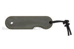 Couteau pliant Skult français éco-responsable Le Banc de Poissons manche vert 10cm