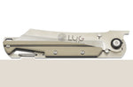 Couteau pliant LUG Higo LUSP3SHBD manche en acier et G10 désert et noir 11cm