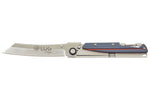 Couteau pliant LUG Higo LUSP3SHRG manche en acier et G10 gris et rouge 11cm