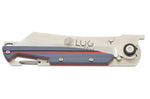 Couteau pliant LUG Higo LUSP3SHRG manche en acier et G10 gris et rouge 11cm