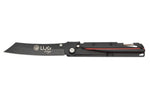 Couteau pliant LUG Higo Titanium LUSP3THRB manche en acier et G10 noir et rouge 11cm