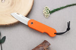 Couteau pliant Skult français éco-responsable manche orange 10cm