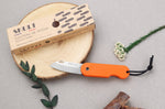 Couteau pliant Skult français éco-responsable manche orange 10cm