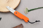 Couteau pliant Skult français éco-responsable La Surfeuse manche orange 10cm