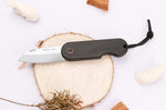 Couteau pliant Skult français éco-responsable manche noir 10cm