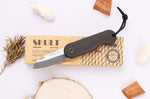 Couteau pliant Skult français éco-responsable manche noir 10cm