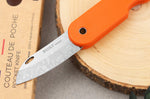 Couteau pliant Skult français éco-responsable Le Tatoué manche orange 10cm