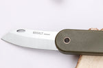 Couteau pliant Skult français éco-responsable manche vert 10cm