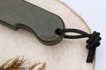 Couteau pliant Skult français éco-responsable Le Banc de Poissons manche vert 10cm