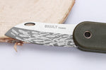 Couteau pliant Skult français éco-responsable Le Banc de Poissons manche vert 10cm