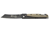 Couteau pliant LUG Higo Titanium LUSP3THBD manche en acier et G10 désert et noir 11cm