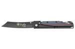 Couteau pliant LUG Higo Titanium LUSP3THRG manche en acier et G10 gris et rouge 11cm
