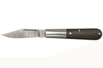 Couteau pliant Böker Barlow M4 Sherman Damas 110038DAM manche en micarta marron et inox 8,8cm + étui feutre