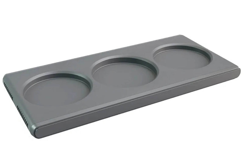 Plateau rectangulaire empilable Finamill pour 3 capsules de broyage
